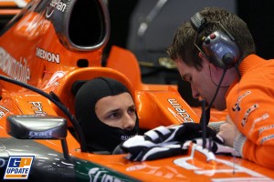 Christian Klien prueba para Spyker en Honda