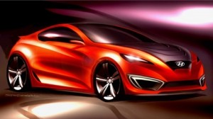 Primeros bocetos oficiales del Hyundai Genesis Coupé concept