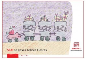 Felicita las navidades con las postales de SEAT