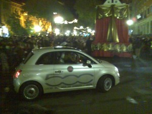 El Fiat 500 desde la cabalgata de Reyes de Tarragona