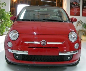Fiat 500 en rojo