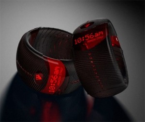 Reloj en fibra de carbono, inspiración F1