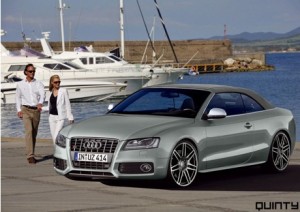 Recreación del Audi A5 Cabriolet con techo de lona