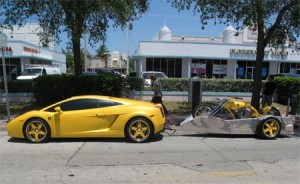 Lamborghini Gallardo, él también puede remolcar