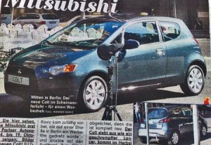 Fotos espía del restyling del Mitsubishi Colt