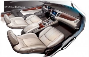 Boceto interior del Hyundai Equus, mejor de lo que esperábamos