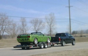 Prototipo inerte del Dodge Challenger Convertible, cazado