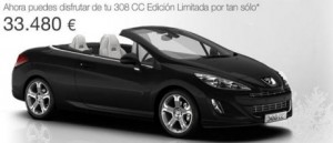 Peugeot 308 CC, edición limitada de lanzamiento