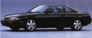 Nissan Silvia S14 negro de perfil
