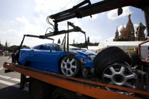 Accidente de un Bugatti EB110