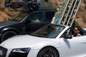Audi R8 V10 Spider, cazado en rodaje