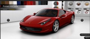 Crea el Ferrari 458 Italia de tus sueños