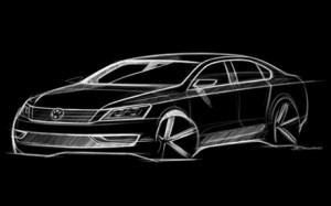 Volkswagen presenta en boceto su nuevo sedán