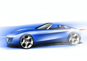 Alfa Romeo Spider por Pininfarina, primer boceto