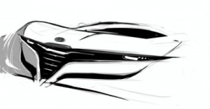 Bertone Alfa Romeo Coupé, primer sketch