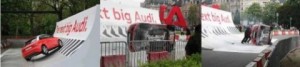Un Audi A1 en una situación muy embarazosa