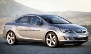 Opel Astra sedán: recreación