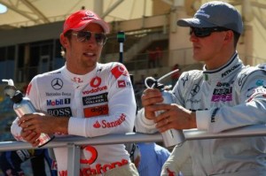 Jenson Button y el rendimiento de Michael Schumacher