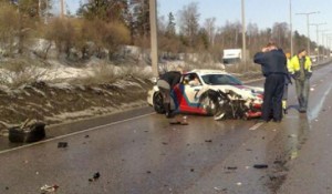 Porsche 997 GT2 Martini Edition destruído en un accidente