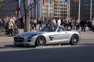 Mercedes SLS AMG Roadster, fotos a cielo descubierto