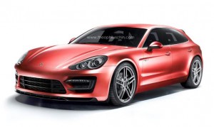 Porsche Panamera Sport Turismo de producción, ilustrado