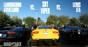Guerra de sonidos: Lamborghini Aventador vs SRT Viper vs Lexus LFA