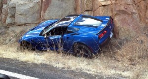 Corvette Stingray, primer accidente en vía pública