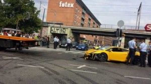 Destrozan un Lamborghini Gallardo en Copenhague
