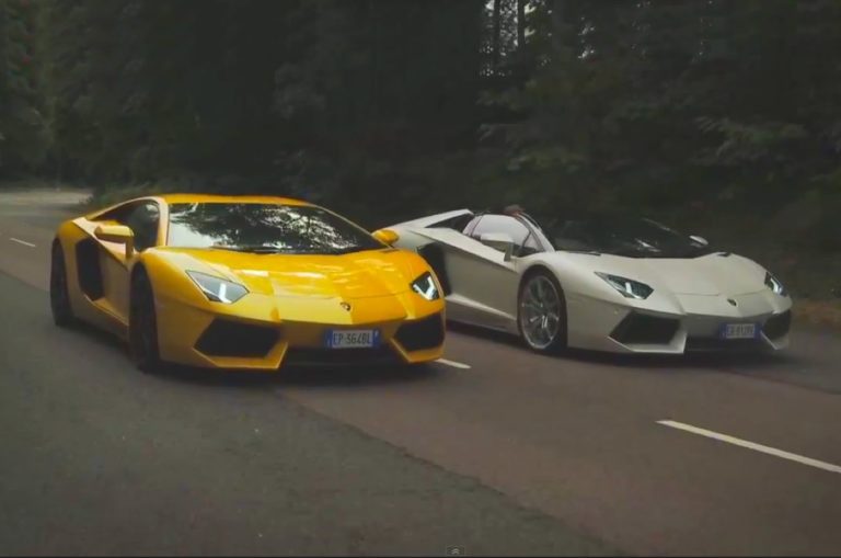 (Vídeo) – Lamborghini Aventador Coupé VS Aventador Roadster