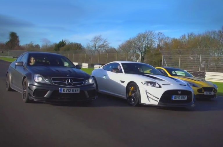 Jaguar XKR-S GT, Aston Martin V12 Vantage S y Mercedes C63 AMG Black Series, duelo a tres bandas