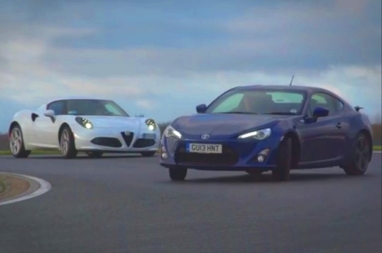 Vídeo – Alfa Romeo 4C vs Porsche Cayman vs Toyota GT86