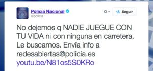 El conductor temerario, en búsqueda por la Policía Nacional