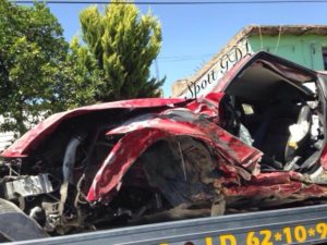Destrozan un Nissan GT-R en Mexico