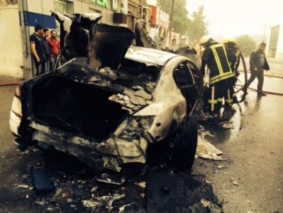 Arde un Maserati Quattroporte GTS en Azerbaijan 2