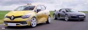 Vídeo: ¿Puede un Renault Clio ser mar rápido que un Audi R8?