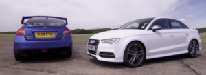 Vídeo: Subaru WRX STi vs Audi S3 Sedan