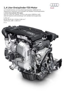 Nuevo motor 1.4 TDI de Audi: El segundo propulsor tricilíndrico de la marca