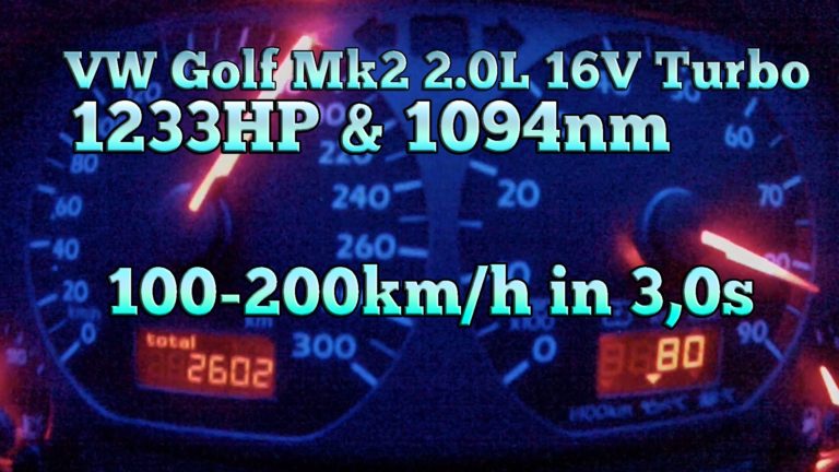 ¡Cuidado! Este Volkswagen Golf MK2 de 1.233 CV te arrancará las pegatinas
