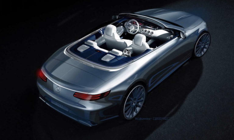 Lujo y refinamiento a cielo abierto: Mercedes Clase S Cabrio A217, primer render oficial