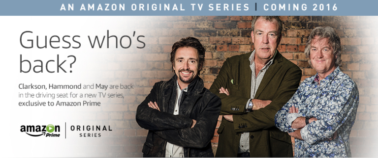 El trío de Top Gear: Jeremy Clarkson, Richard Hammond y James May volverán a través de Amazon