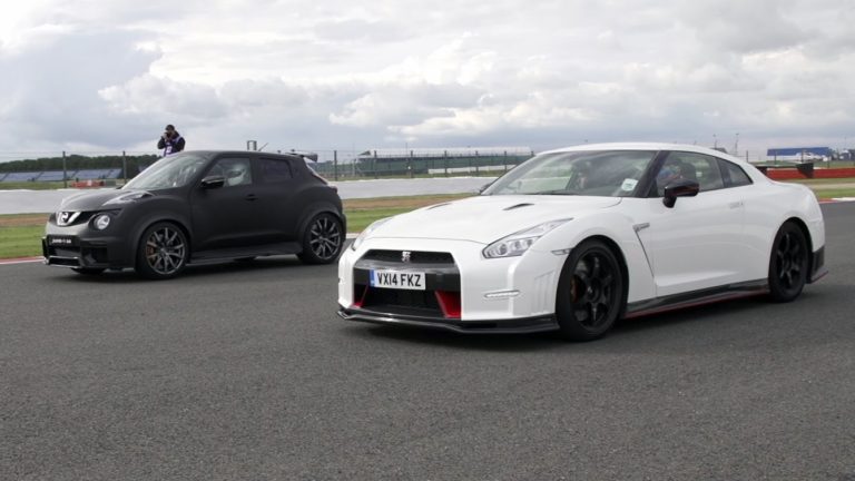 Vídeo: Nissan GT-R (el original) versus Nissan Juke-R 2.0 (Frankestein), cara a cara