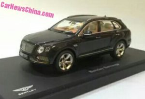 Así es el Bentley Bentayga de producción… a escala 1:18