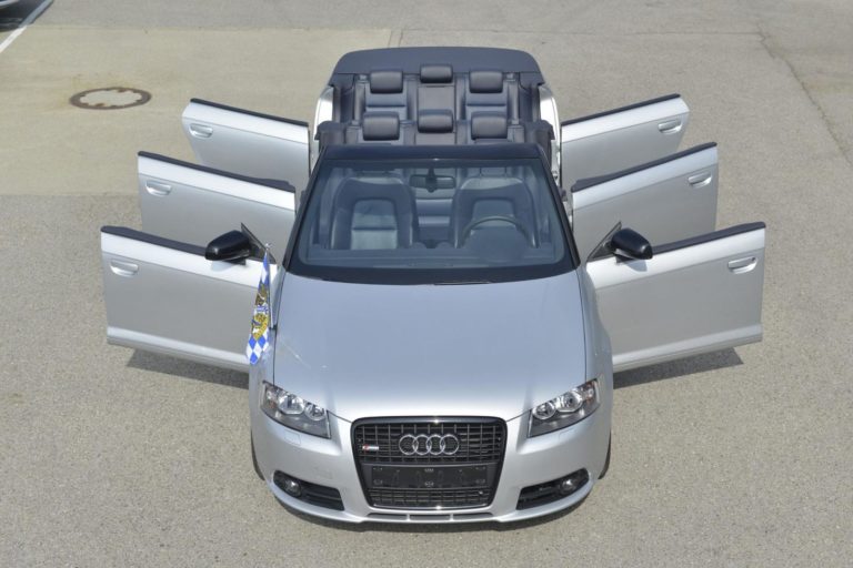 Sí, tus ojos no te engañan: Esto es un Audi A3 Cabrio de seis puertas y ocho plazas