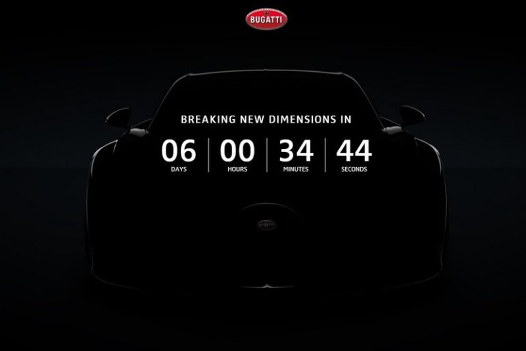 Con su silueta comienza la cuenta atrás para ver el Bugatti Chiron