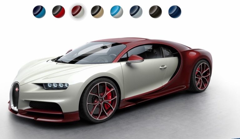 Cambia el color de tu Bugatti Chiron en el nuevo configurador online