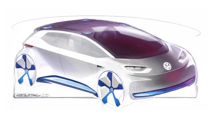 Primeros bocetos oficiales del prototipo eléctrico de Volkswagen