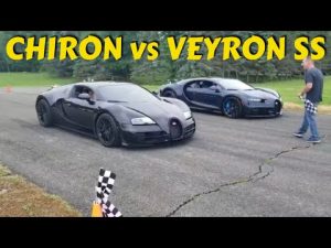 Vídeo: ¿Qué pasa cuando enfrentamos al Bugatti Veyron SS contra el Bugatti Chiron?