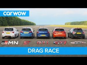 Carrera drag: Polo GTI, Fiesta ST, Mini JCW, Yaris GRMN, 208 GTi