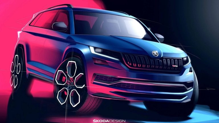 Skoda publica los bocetos oficiales del Kodiaq RS, ¡menuda pinta!