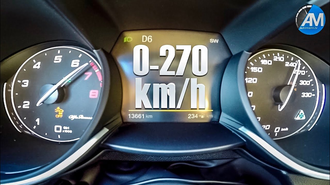 Stelvio Quadrifoglio (510hp) - 0-270 km/h acceleration?